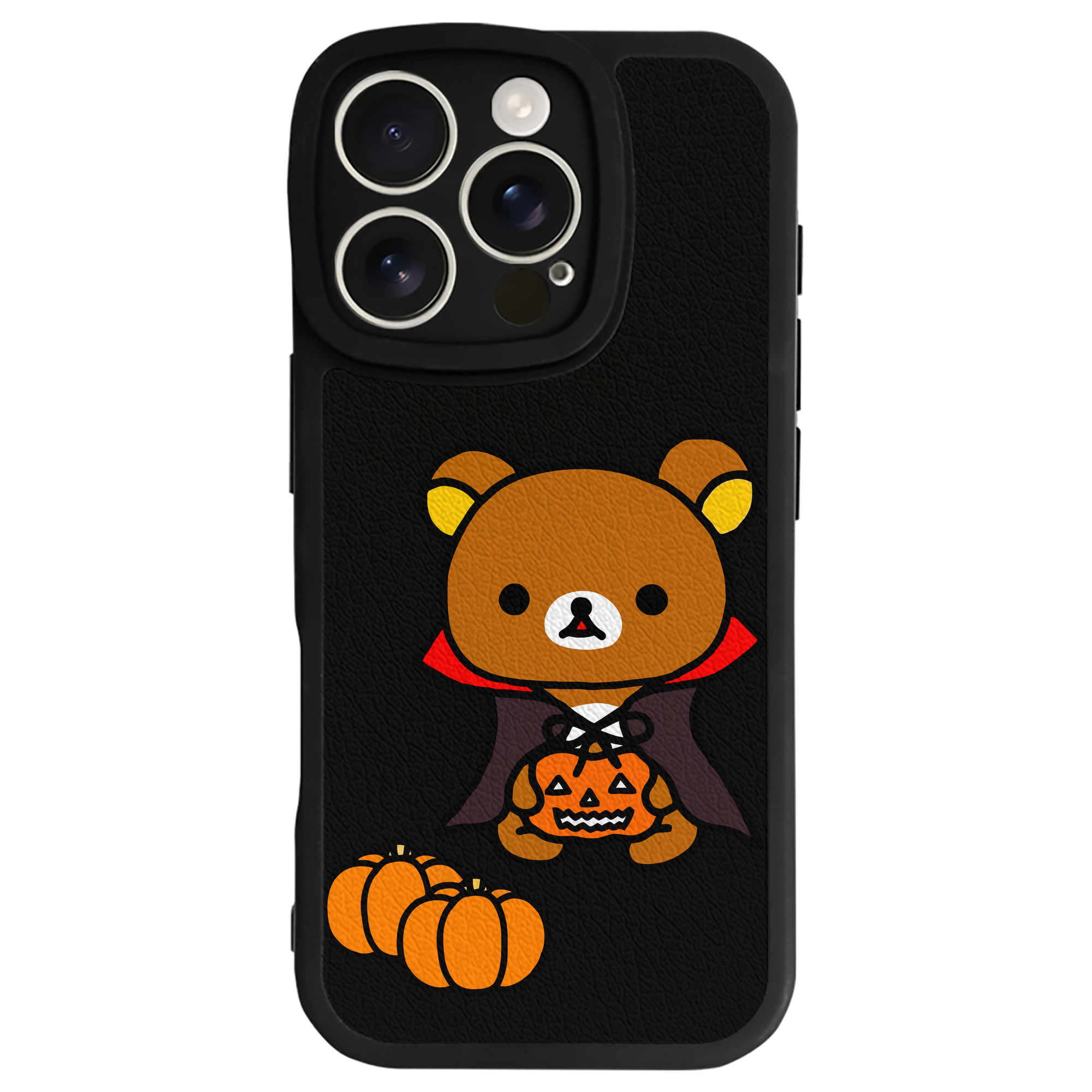 （画像用） リラックマ リラックマ キイロイトリ Rilakkuma Korilakkuma Kiiroitori 【iPhone 16シリーズ対応】シリコンスマホケース（レザー調） 材質：シリコン